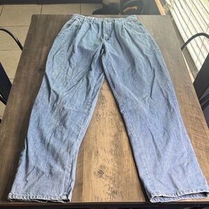 Gitano 90’s Vintage Men's Pleated Denim Relaxed Jeans - Light Blue